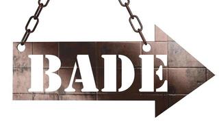 bade word on metal pointer photo