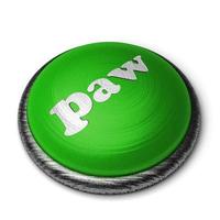 paw word on green button isolated on white photo