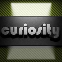 curiosity word of iron on carbon photo