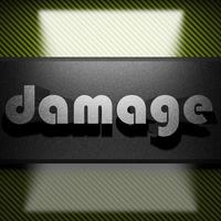 damage word of iron on carbon photo