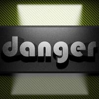 danger word of iron on carbon photo