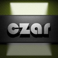 czar word of iron on carbon photo