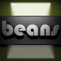 beans word of iron on carbon photo
