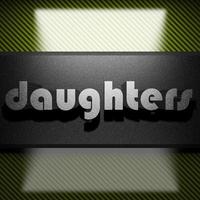 daughters word of iron on carbon photo