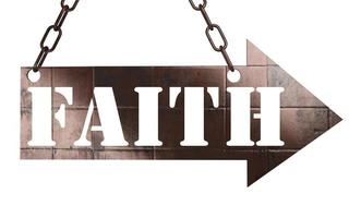 faith word on metal pointer