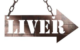 liver word on metal pointer photo