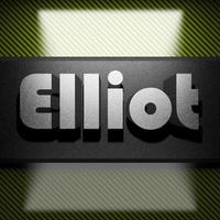 Elliot word of iron on carbon photo