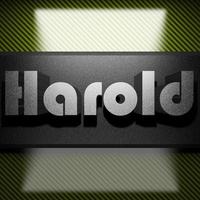 Harold word of iron on carbon photo
