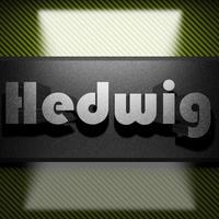 Hedwig word of iron on carbon photo