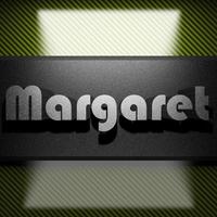 Margaret word of iron on carbon photo
