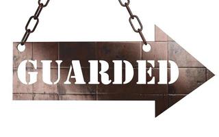 guarded word on metal pointer photo