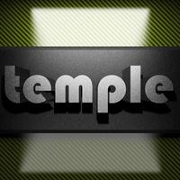 temple word of iron on carbon photo