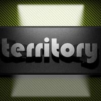 territory word of iron on carbon photo