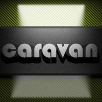 caravan word of iron on carbon photo