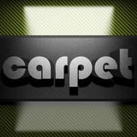 carpet word of iron on carbon photo