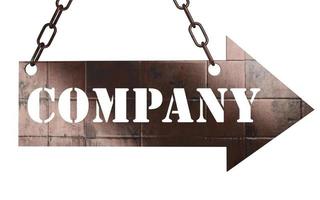 company word on metal pointer photo