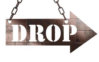 drop word on metal pointer photo