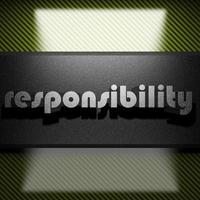 responsibility word of iron on carbon photo
