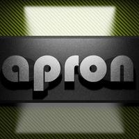 apron word of iron on carbon photo