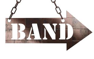 band word on metal pointer photo