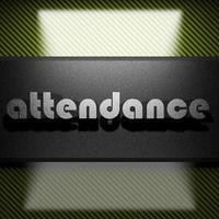 attendance word of iron on carbon photo