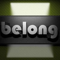 belong word of iron on carbon photo