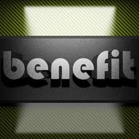benefit word of iron on carbon photo