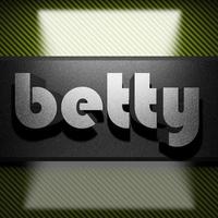 betty word of iron on carbon photo