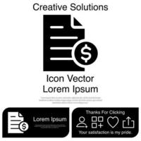 Bill Icon Vector EPS 10