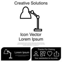 Table Lamp Icon Vector EPS 10