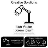 Table Lamp Icon Vector EPS 10