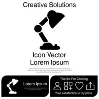 lámpara de mesa icono vectoriales eps 10 vector