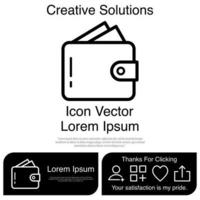 billetera, icono, vector, eps, 10 vector