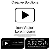 Play Button Icon Vector EPS 10