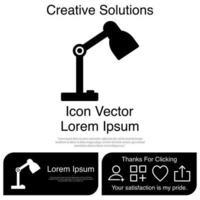 Table Lamp Icon Vector EPS 10