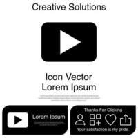 Play Button Icon Vector EPS 10