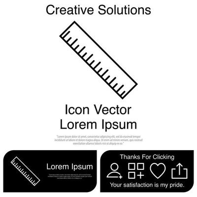 Ruler Icon Vector EPS 10