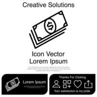 Dollar Currency Icon Vector EPS 10