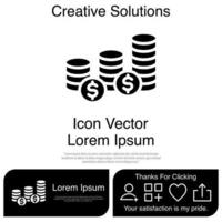 Money Coin Icon Vector EPS 10