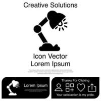 Table Lamp Icon Vector EPS 10