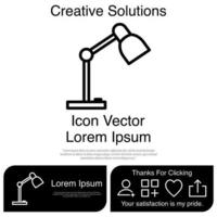 Table Lamp Icon Vector EPS 10