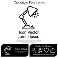 Table Lamp Icon Vector EPS 10