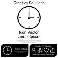 Clock Icon Vector EPS 10