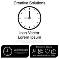 Clock Icon Vector EPS 10