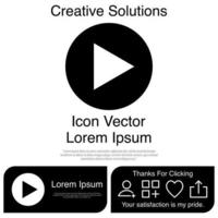 Play Button Icon Vector EPS 10