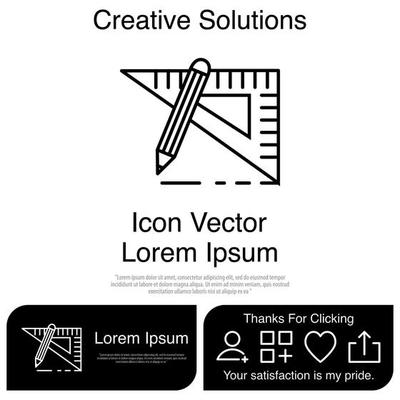 Ruler Icon Vector EPS 10