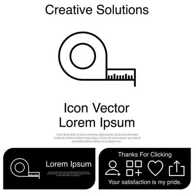 Ruler Icon Vector EPS 10