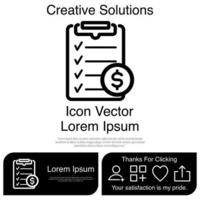 Bill Icon Vector EPS 10