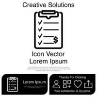 Bill Icon Vector EPS 10