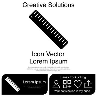 Ruler Icon Vector EPS 10